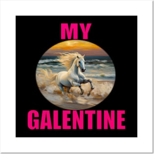 My galentine black horse Posters and Art